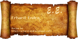 Erhard Endre névjegykártya